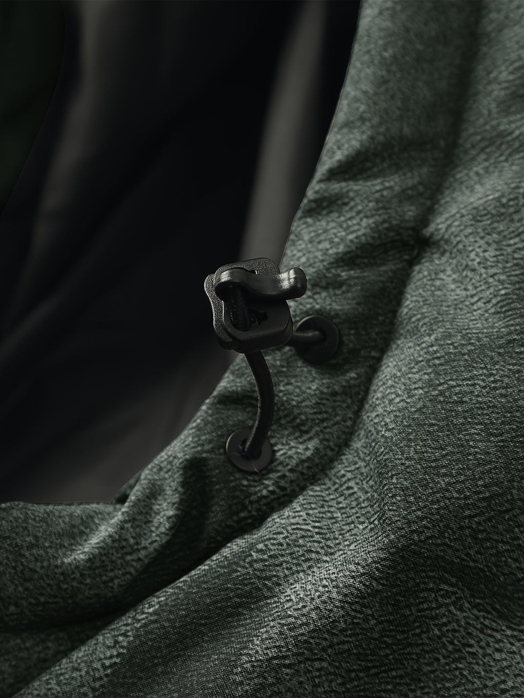 Veste pour homme, coupe-vent, à capuche, vert olive