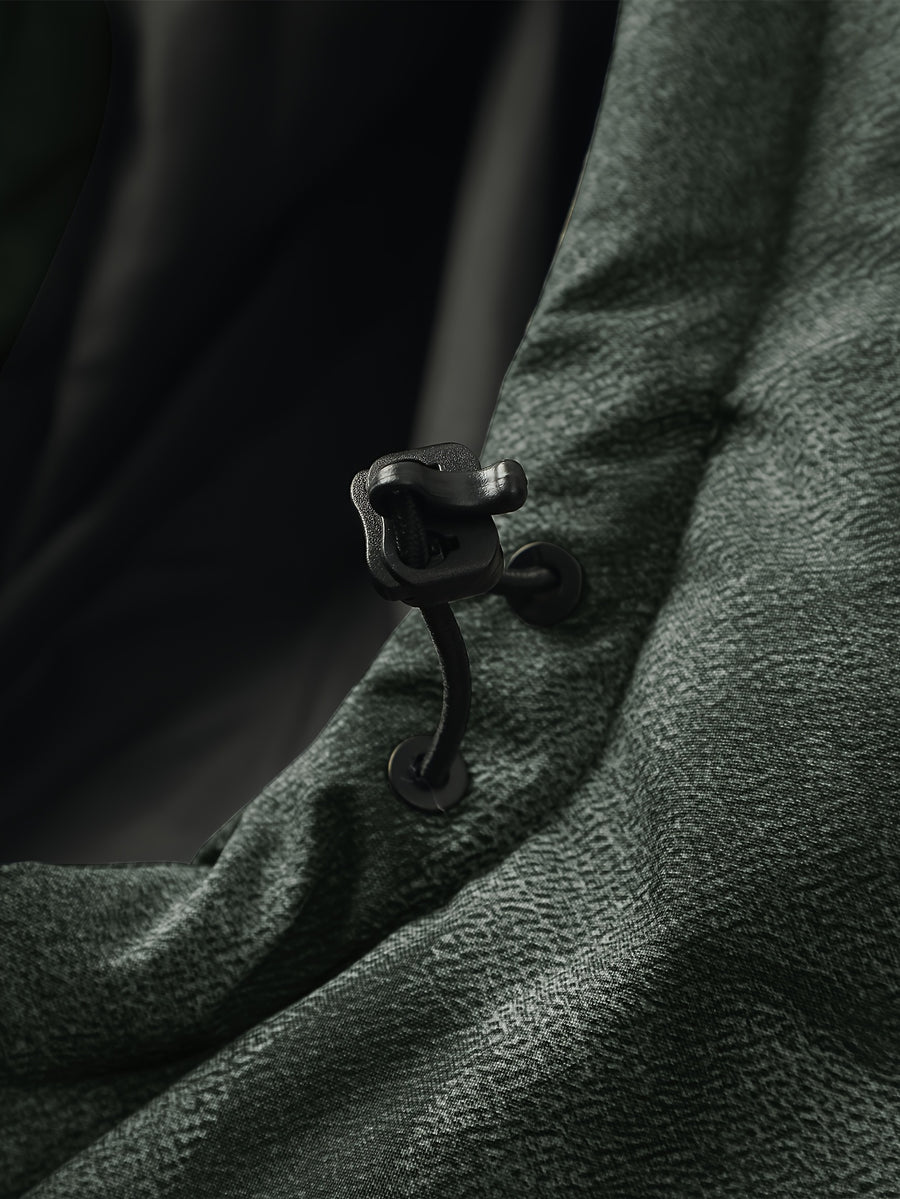 Veste, coupe-vent, à capuche, vert olive, photo 13
