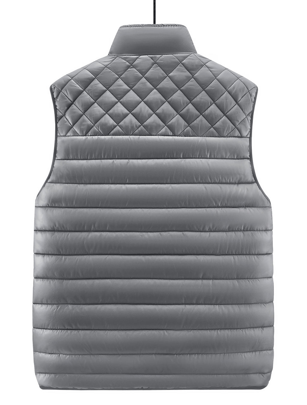 Gilet Homme Couleur Unie Col Montant, Cardigan Léger Sans Manches Automne Hiver, Veste Matelassée Décontractée pour les Trajets Quotidiens, Adaptable à Toute Occasion, photo 16