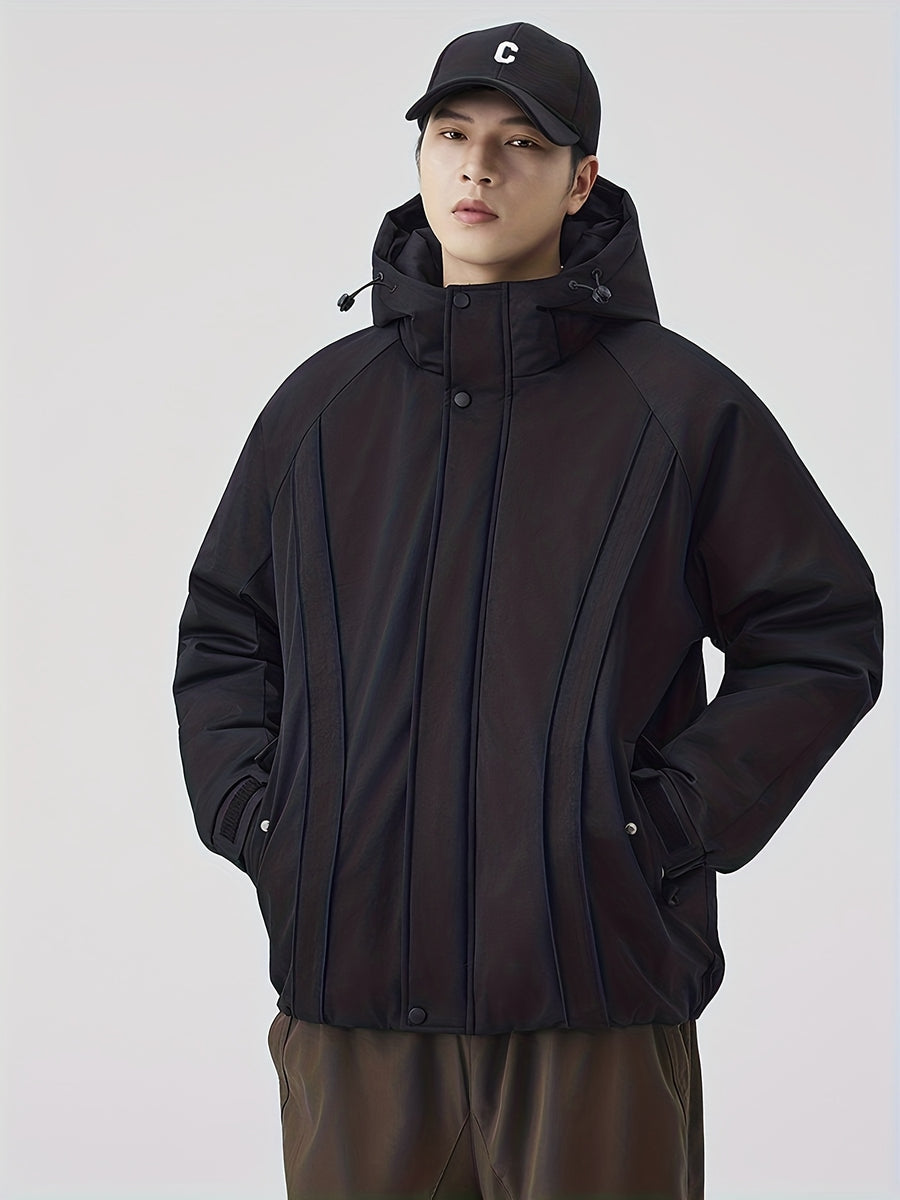 Manteau matelassé, à capuche, noir, photo 20