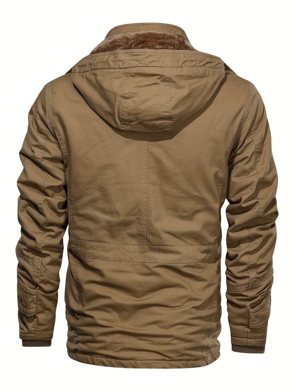 Veste mi-long pour homme, à capuche, noir