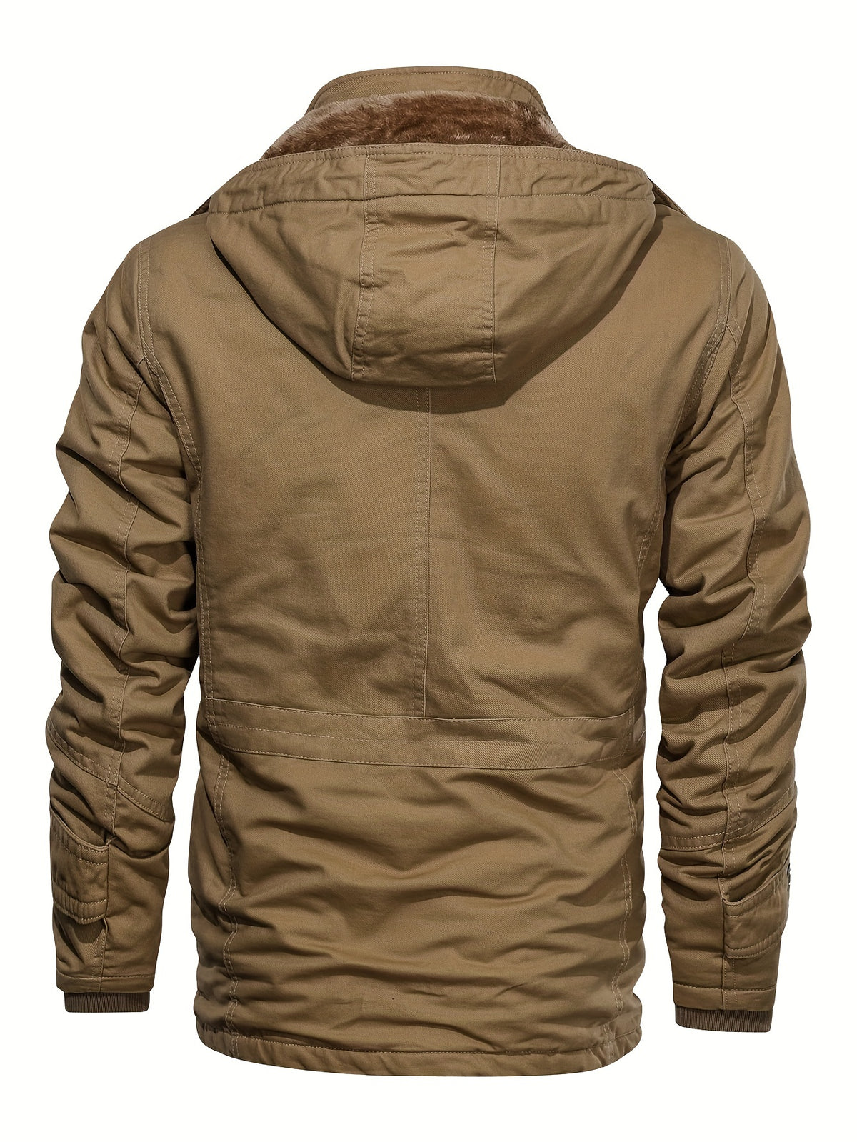 Veste mi-long pour homme, à capuche, noir