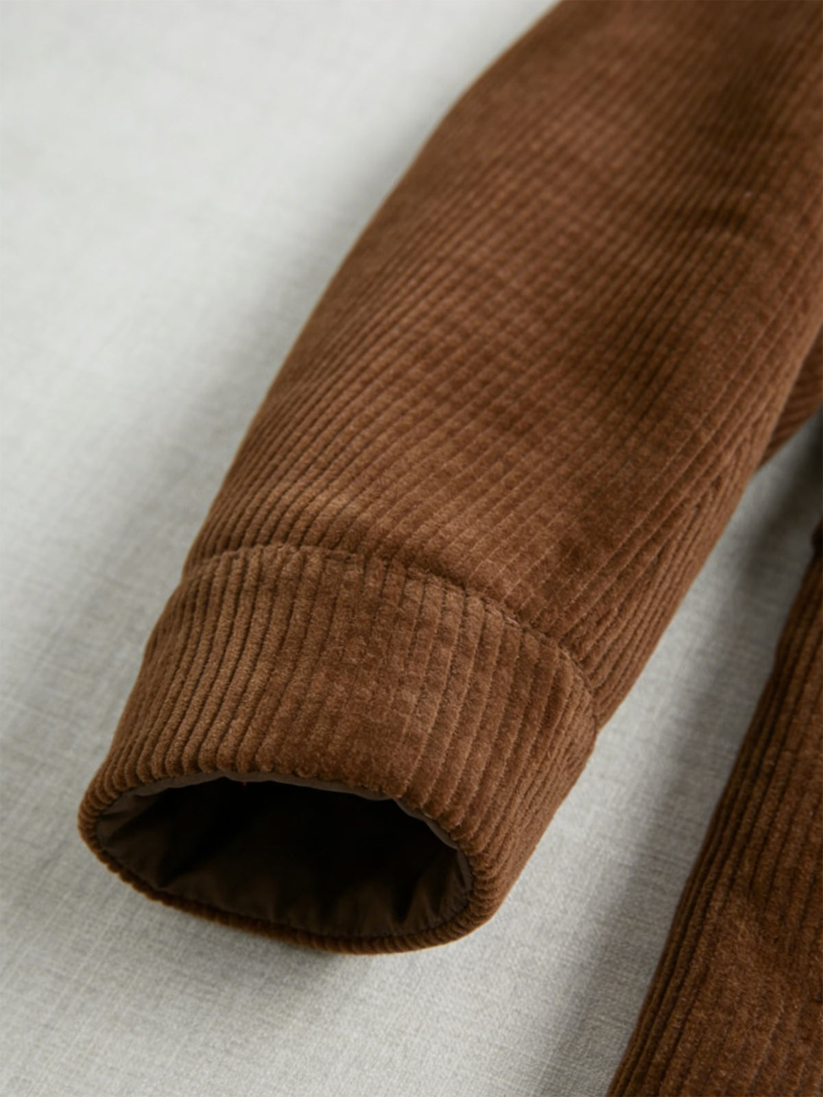 Manteau pour homme, velours côtelé, à col montant