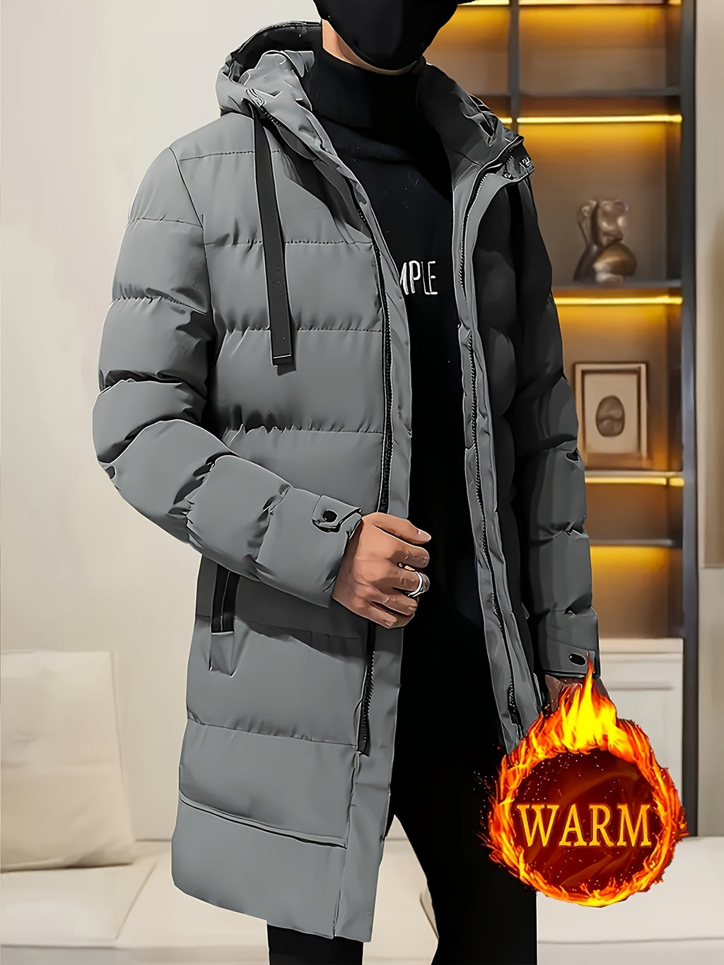 Manteau pour homme, imperméable, à capuche