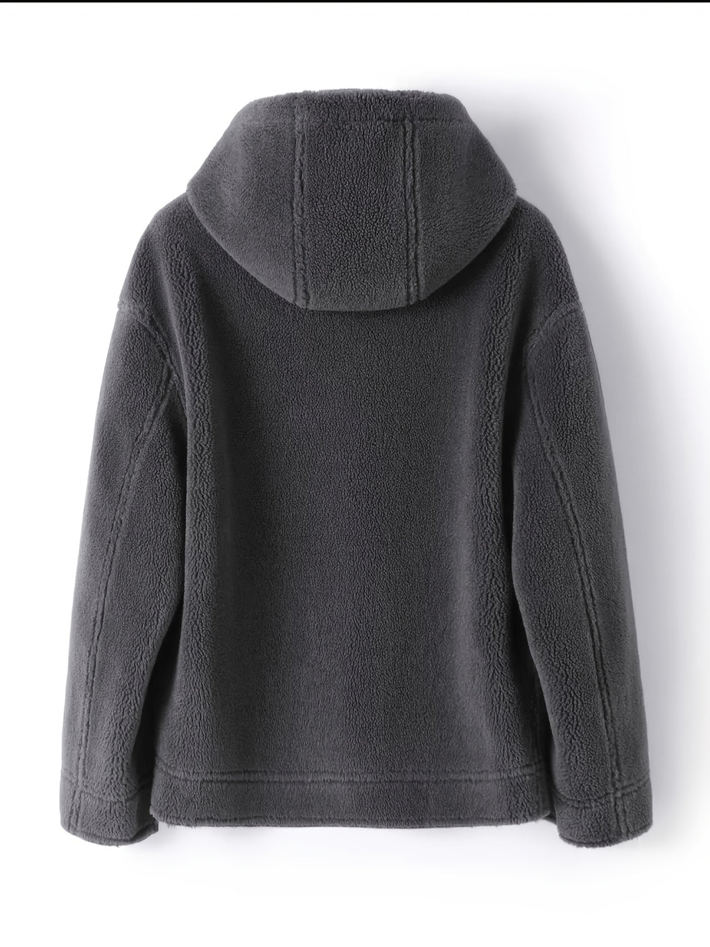 Manteau en fausse fourrure long pour homme, velours, à capuche