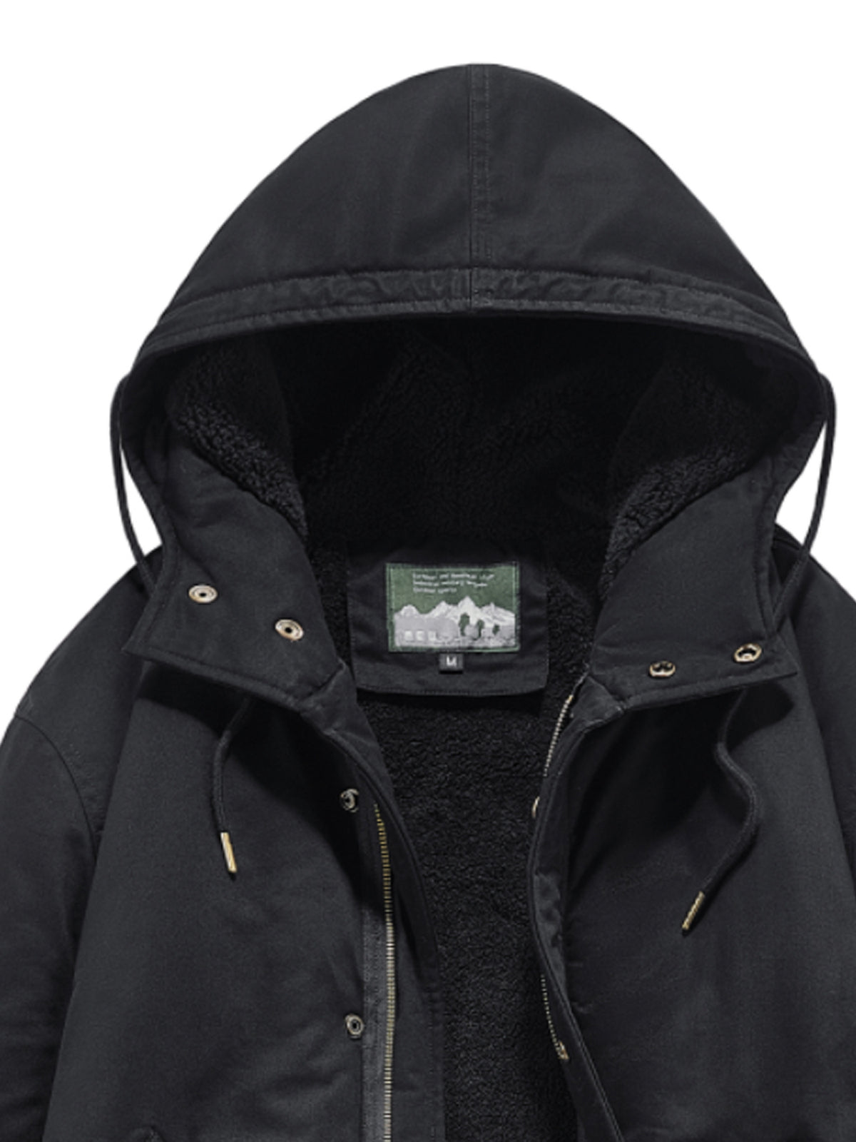 Manteau matelassé pour homme, à capuche, vert foncé