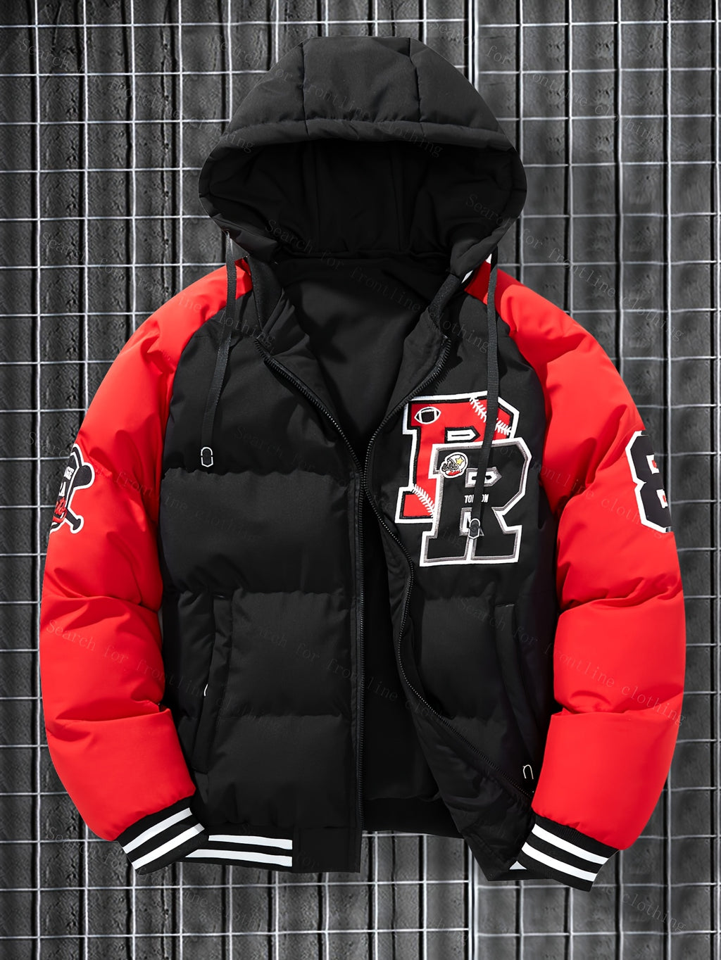 Manteau matelassé pour homme, coupe-vent, à capuche, vert