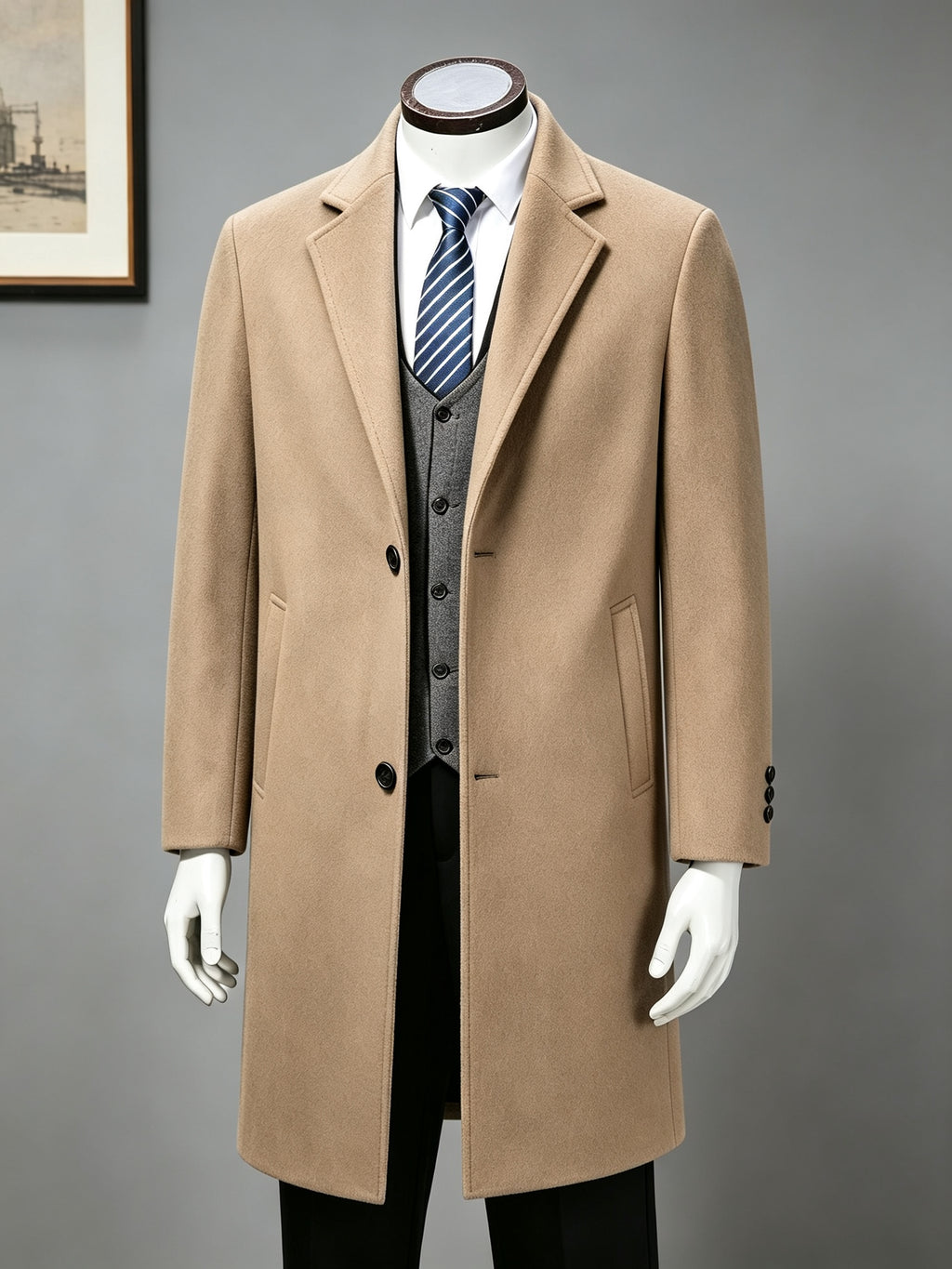 Trench pour homme, à revers, modele 9