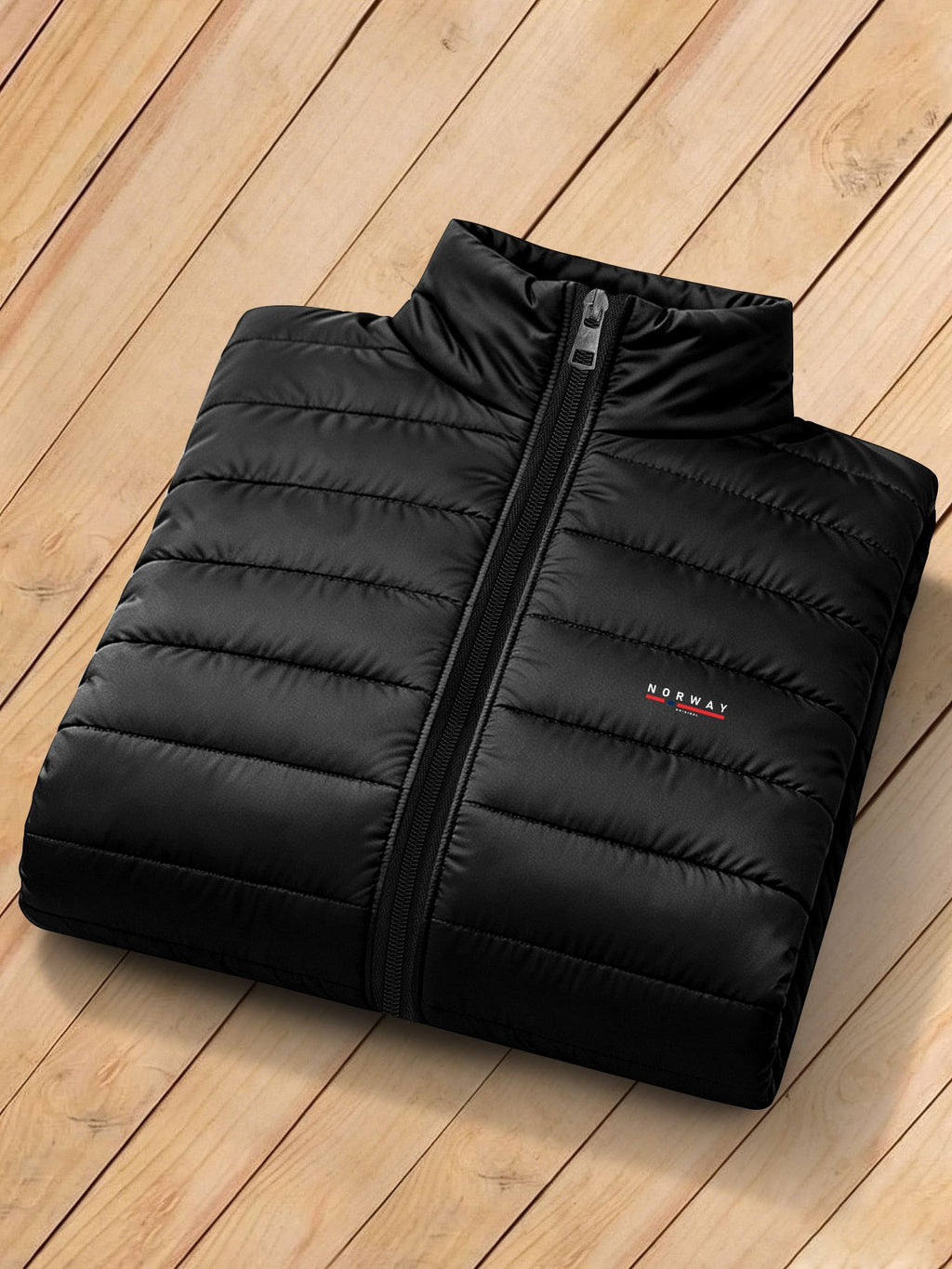 Manteau matelassé pour homme, à col montant, bleu marine