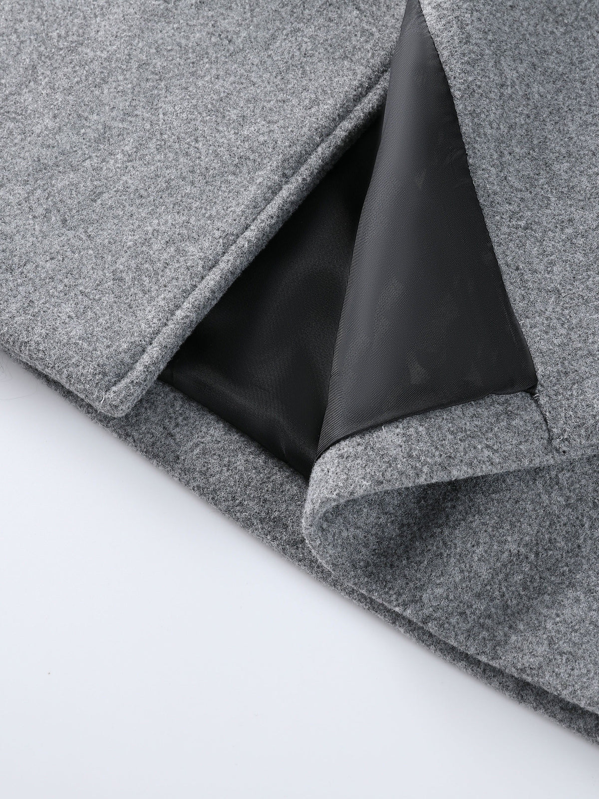 Manteau long pour homme, tweed, à revers
