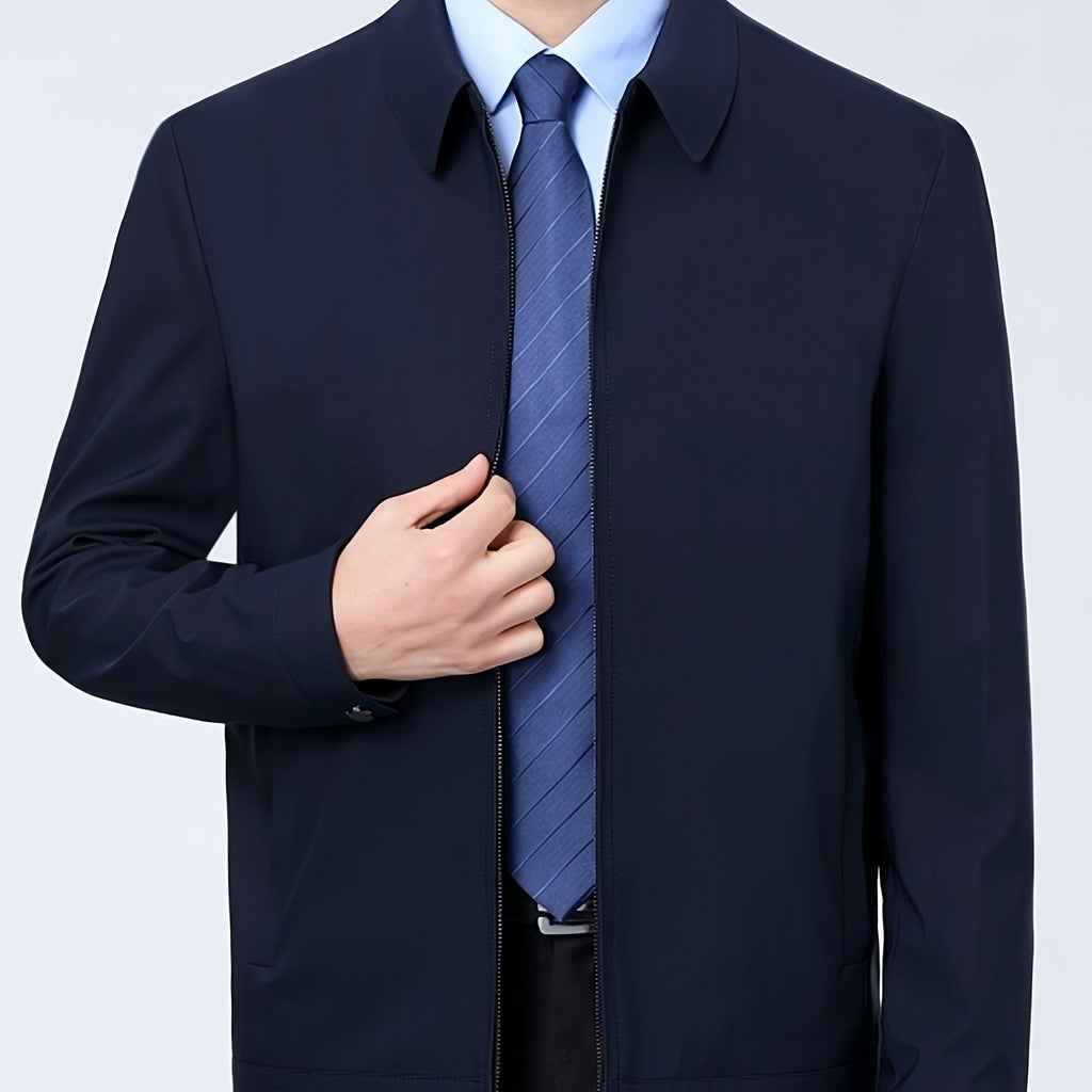 Veste, à revers, gris, coloris couleur marine