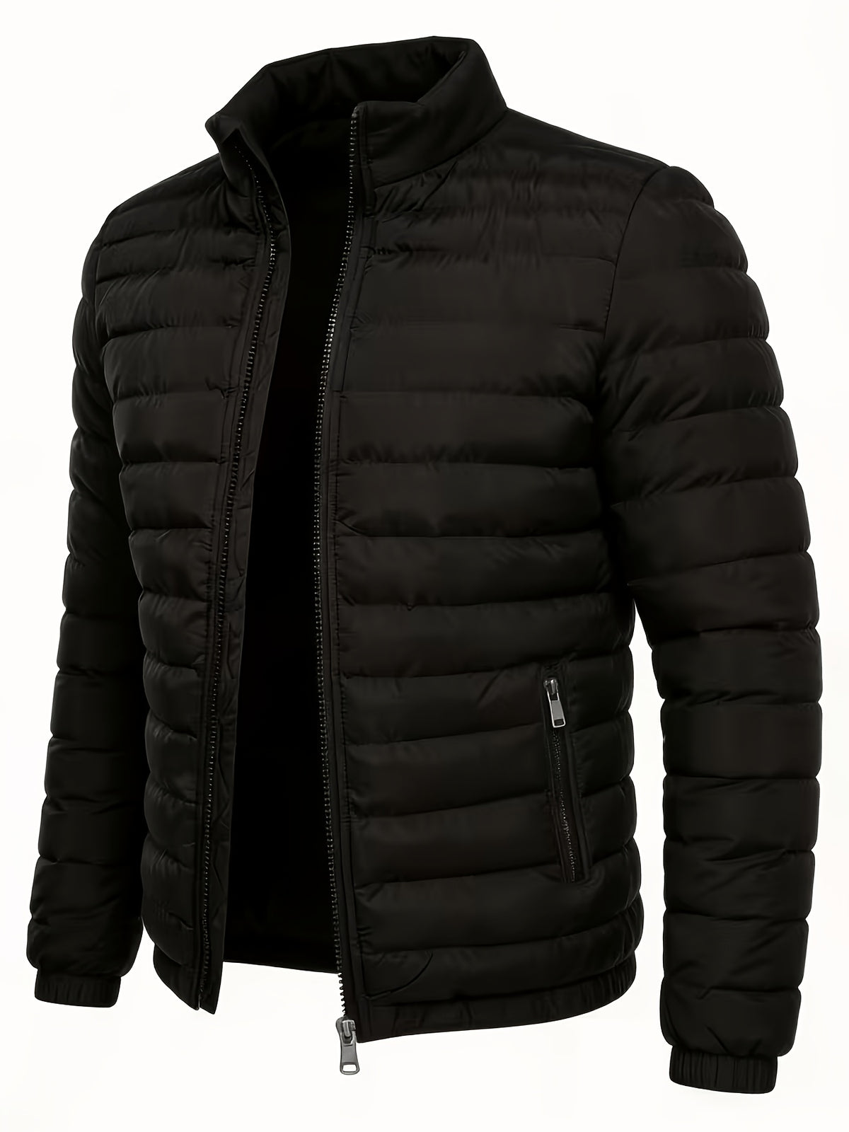 Manteau matelassé pour homme, à col montant, bleu ciel