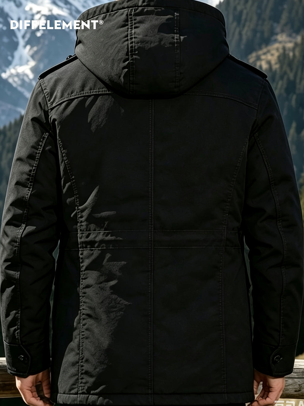 Parka pour homme, coupe-vent, à capuche