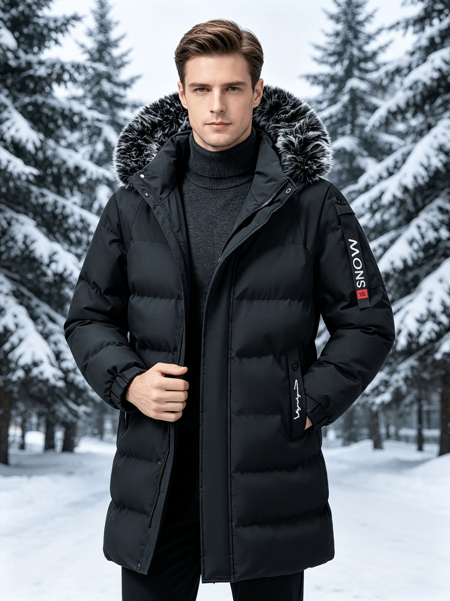 Manteau matelassé, capuche amovible, col montant, détail du vêtement
