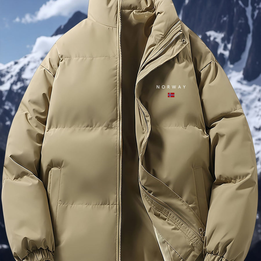Veste matelassée pour homme, à col montant, vert clair long, vue 6