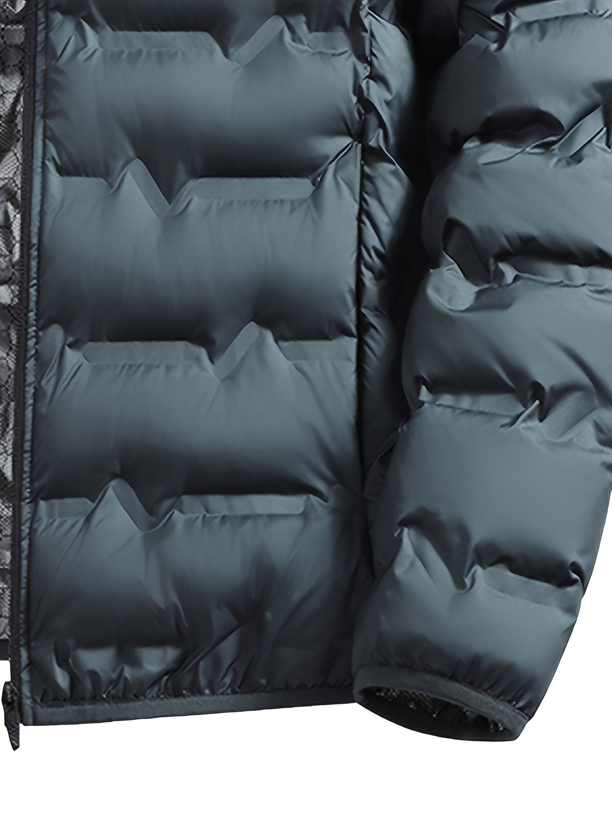 Veste matelassée pour homme, grandes tailles, à col montant