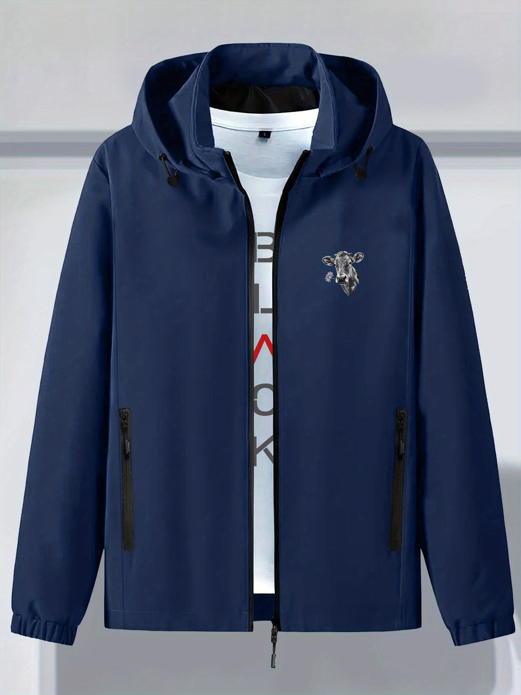 Veste pour homme, à capuche, gris profond