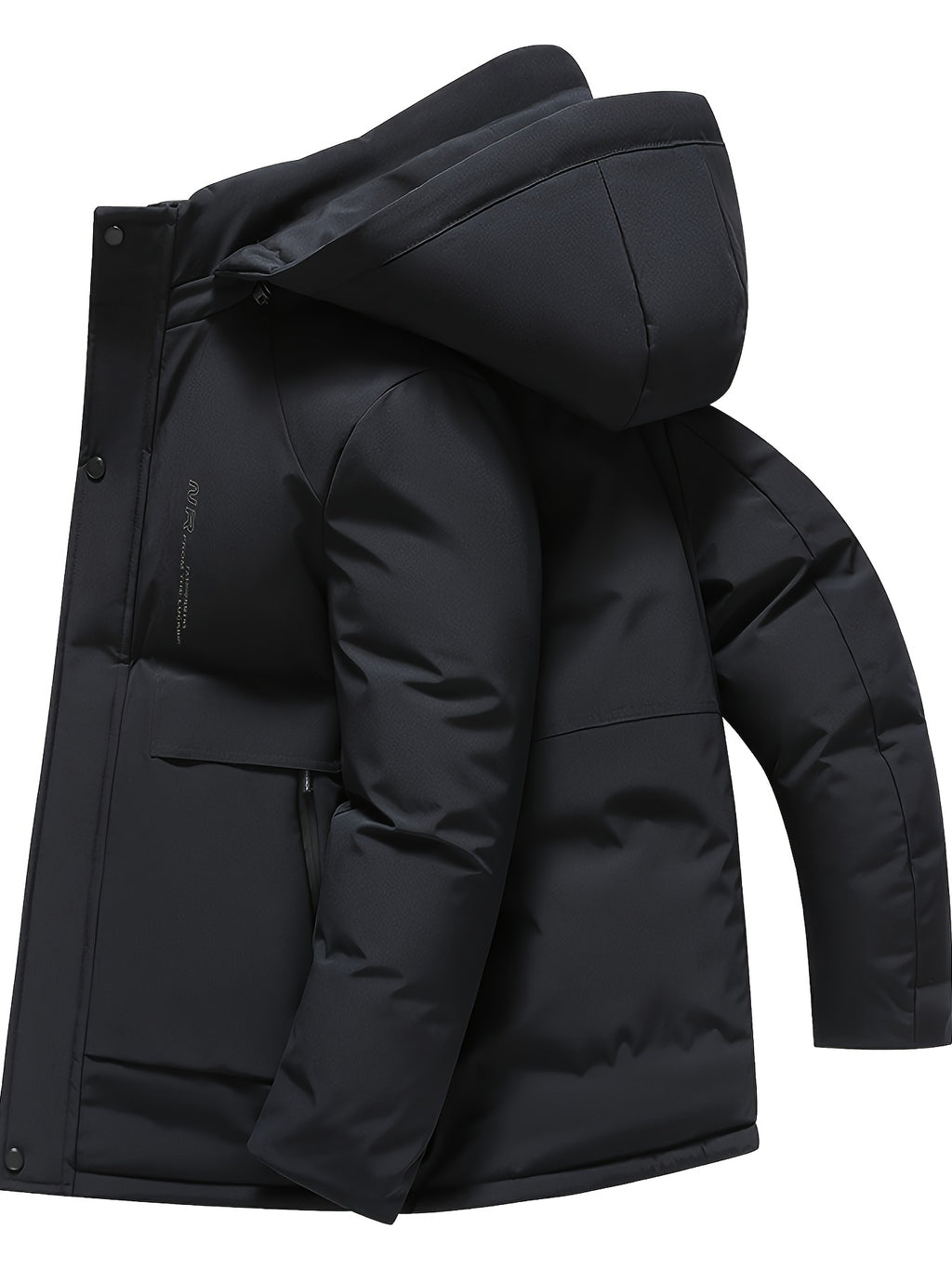 Parka matelassée pour homme, coupe-vent, à capuche, gris vert