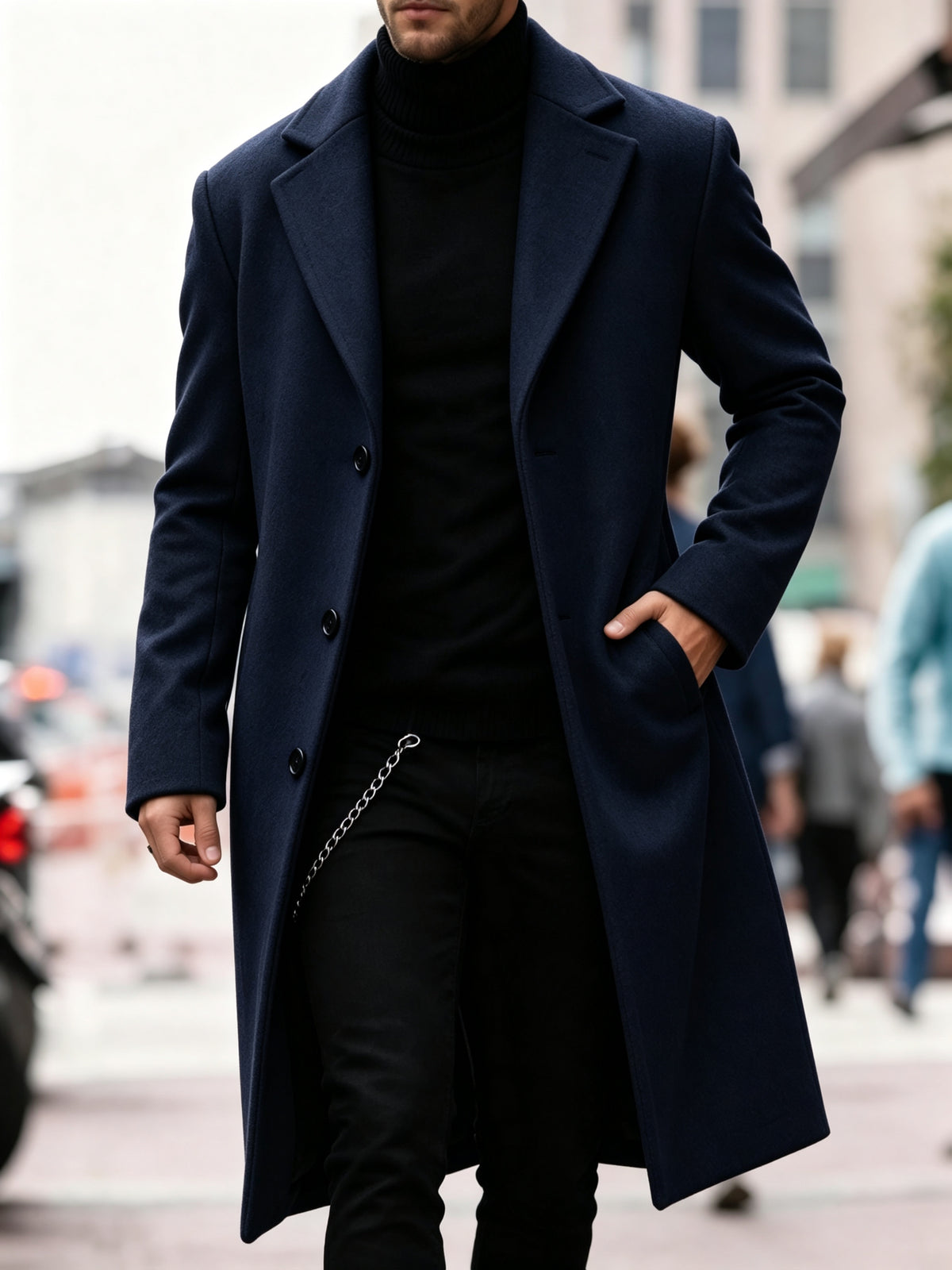Trench pour homme, à revers, modele 7