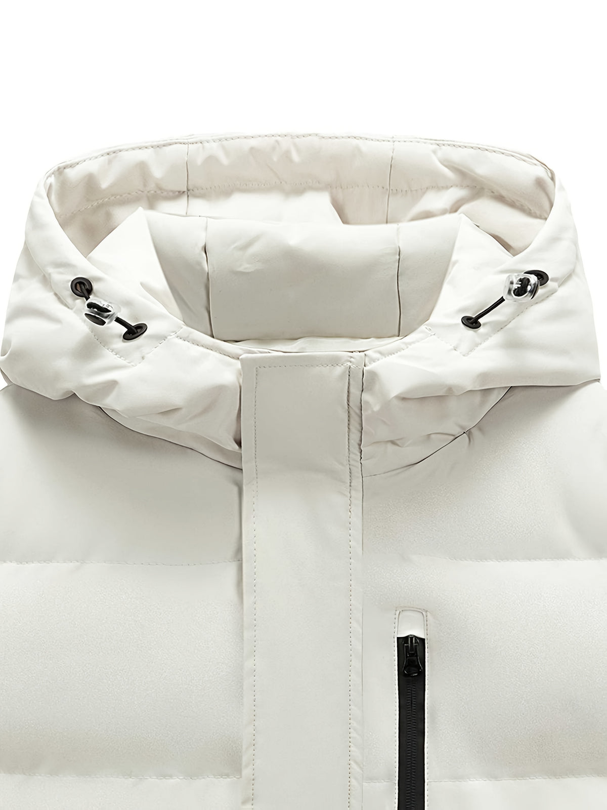 Manteau pour homme, à capuche, blanc ivoire