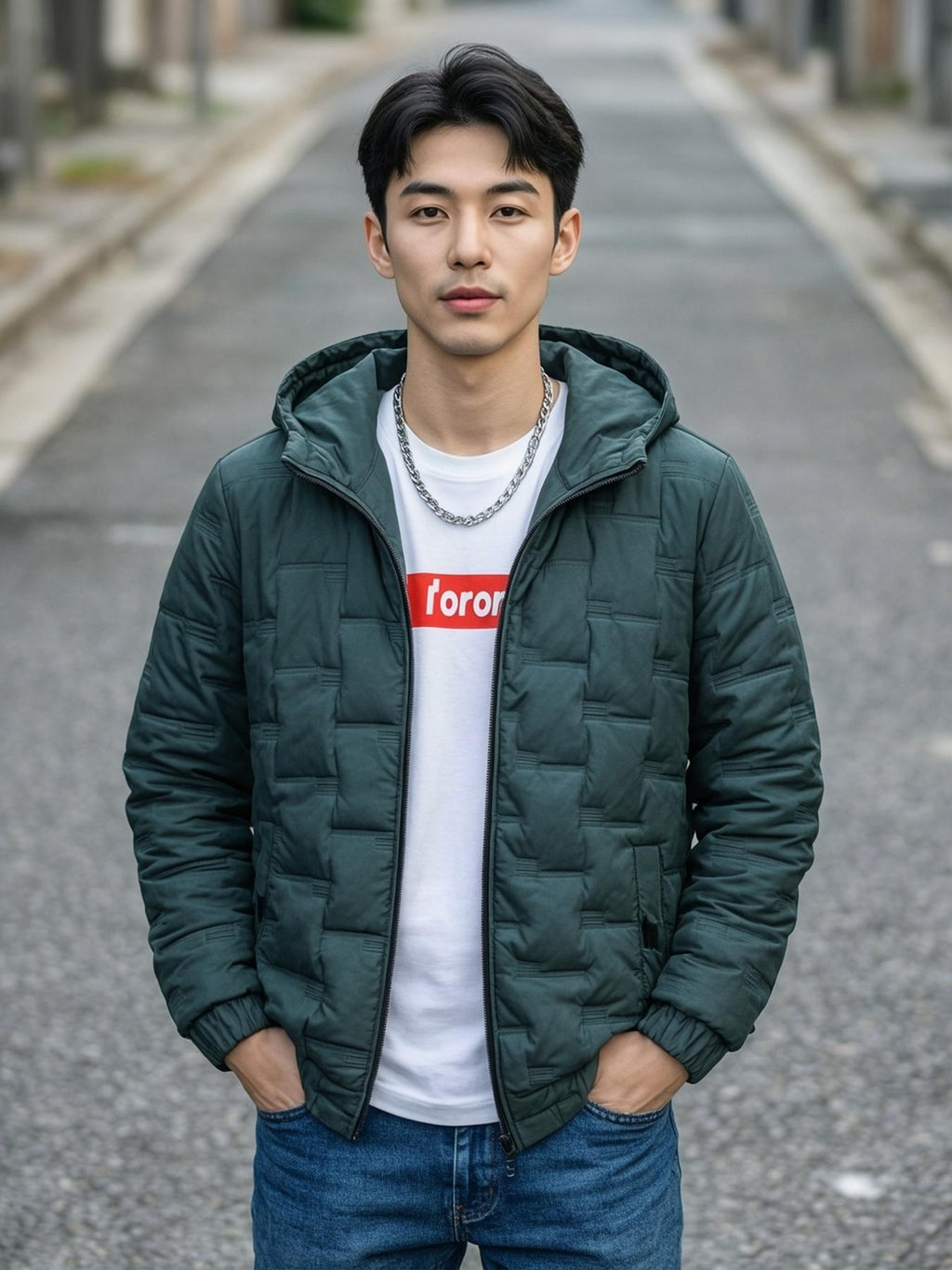 Manteau matelassé pour homme, imperméable, à capuche