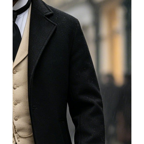 Manteau, tweed, à revers, kaki, photo 3