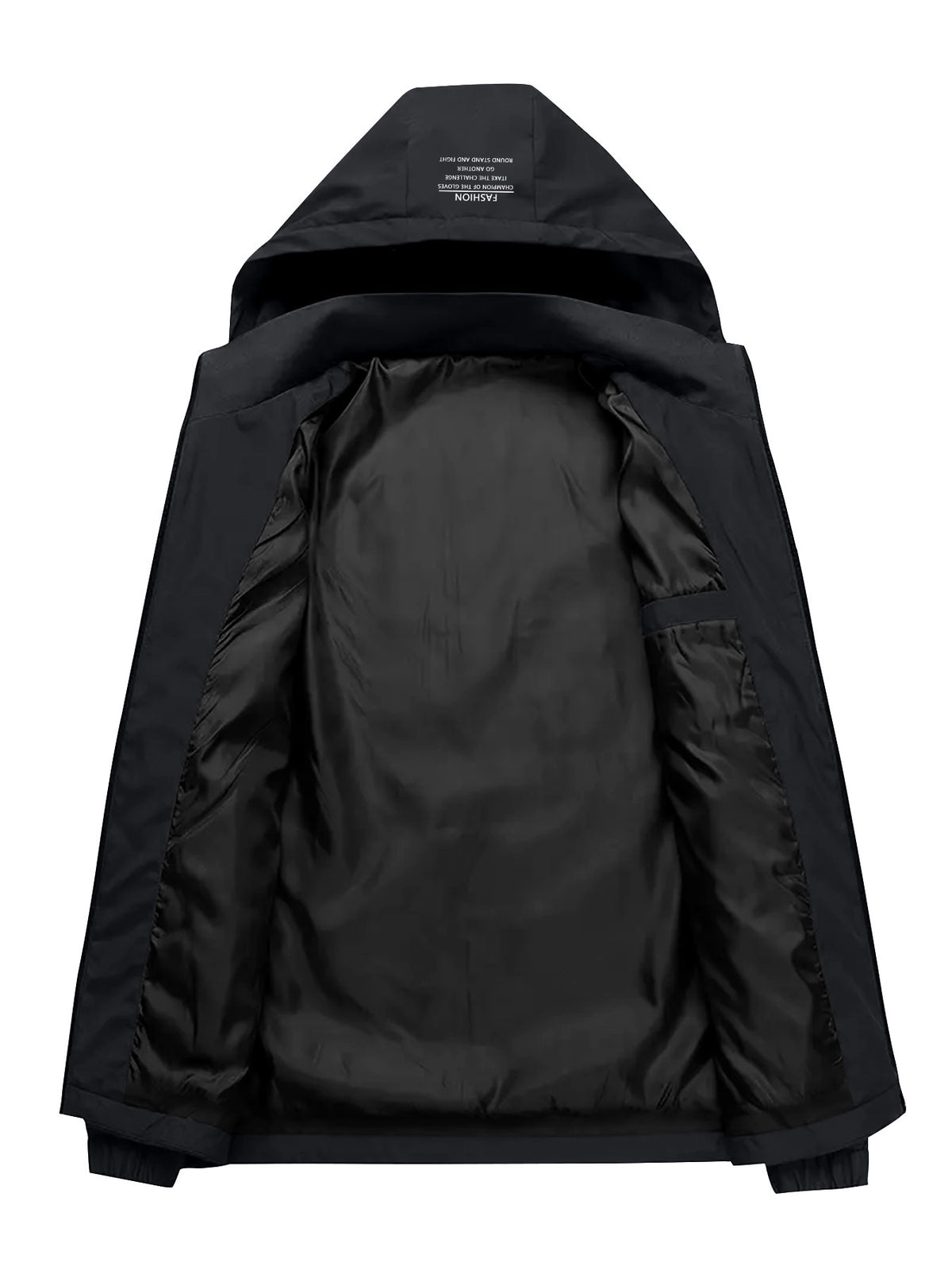 Veste pour homme, coupe-vent, à capuche, bleu étoile