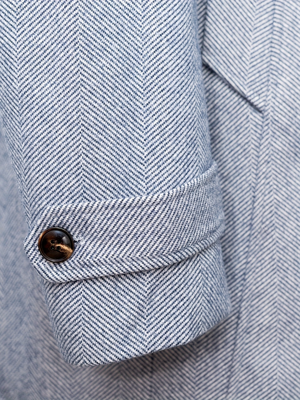 Manteau long pour homme, à revers, bleu