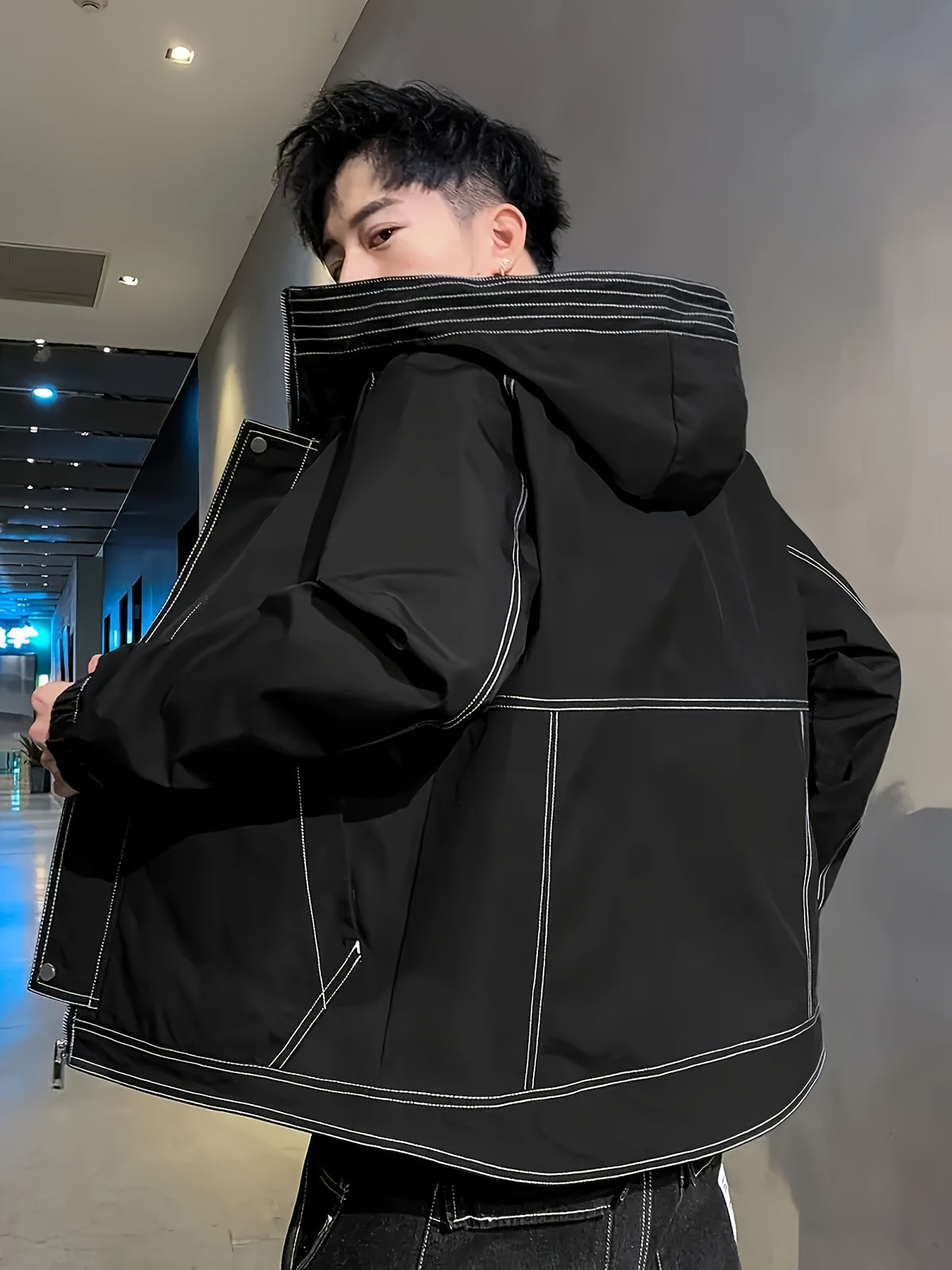 Veste pour homme, à capuche, modele 10