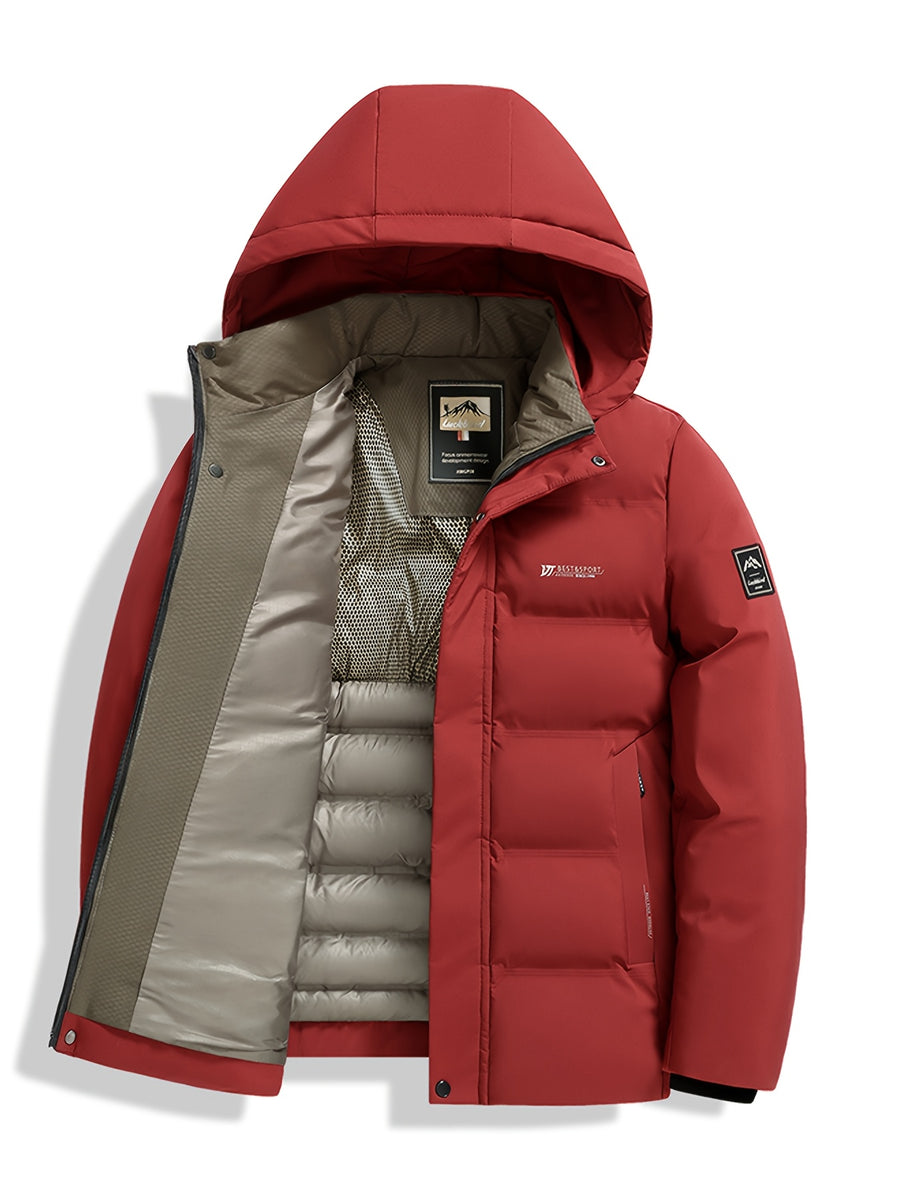 Veste, capuche amovible, rouge, photo 10
