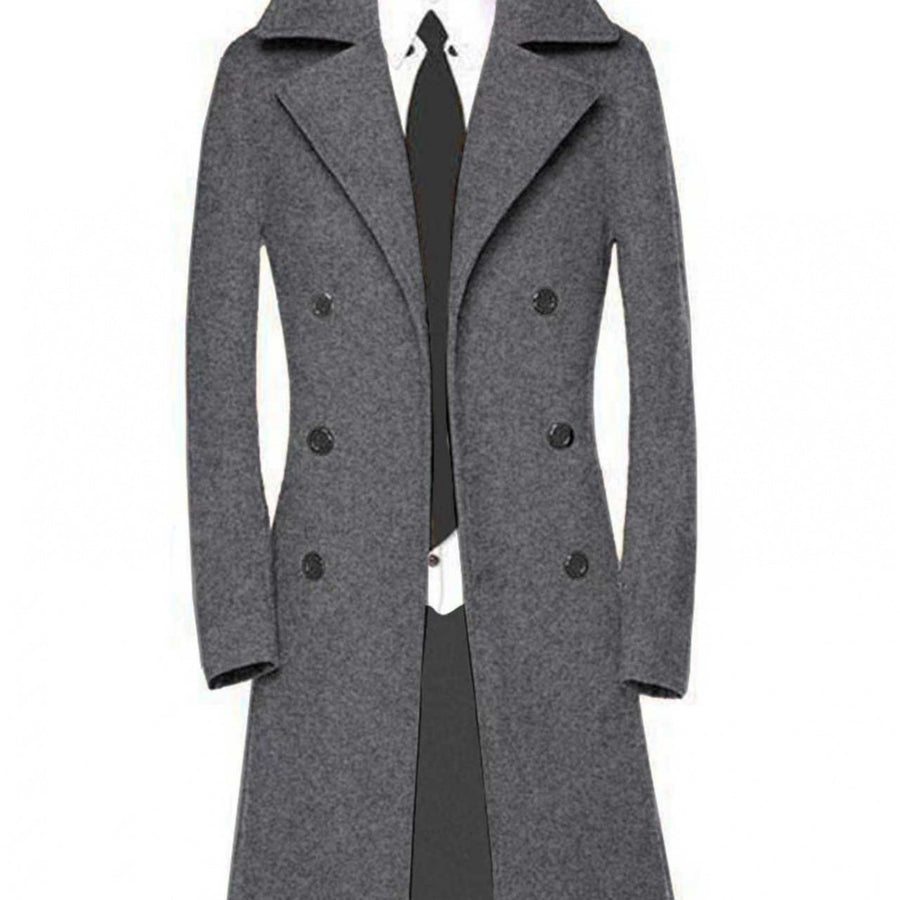 Manteau, à revers, modele 2, coloris gris foncé