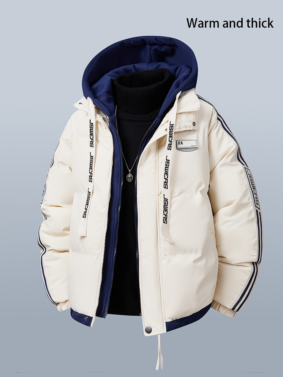 Veste pour homme, à capuche, abricot