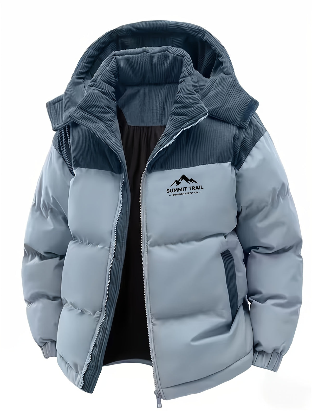 Veste pour homme, patchwork, à capuche