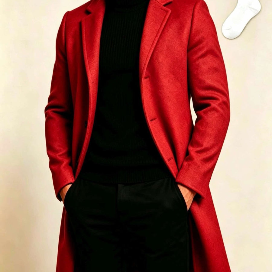 Trench, à revers, modele 11, coloris rouge foncé-a