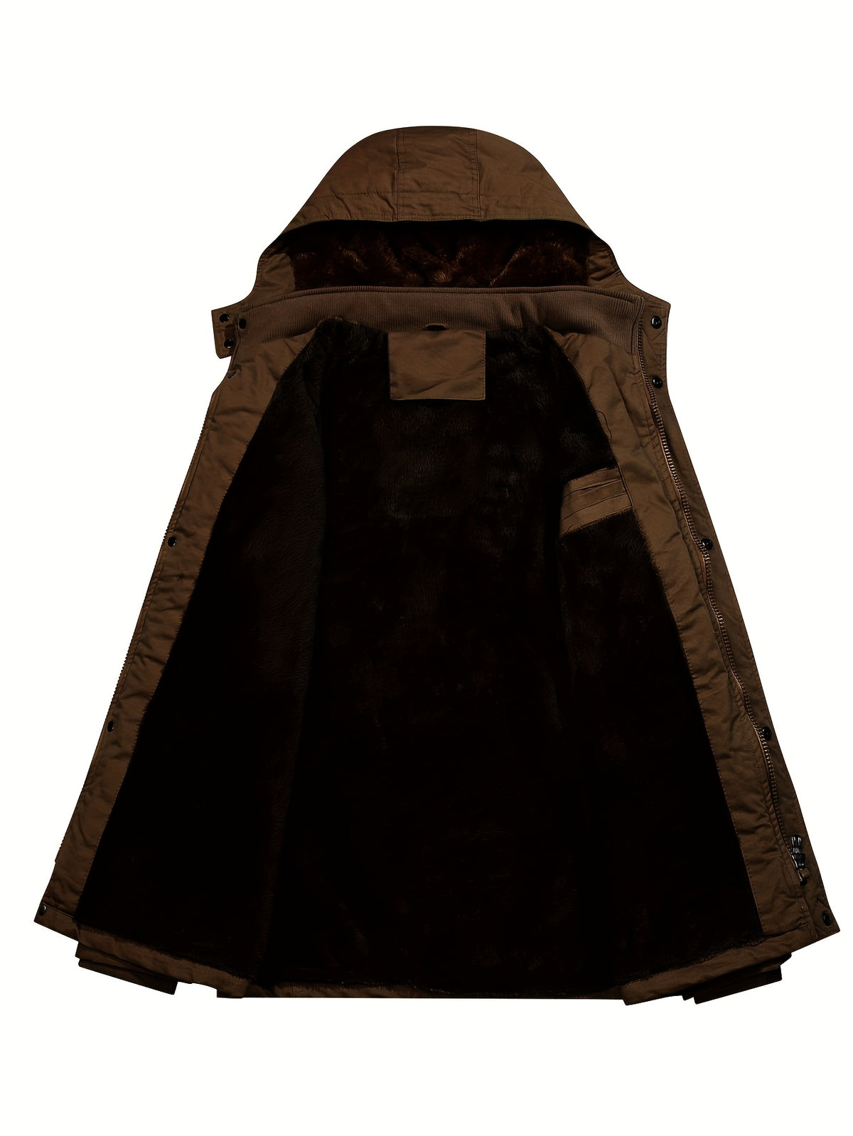 Veste mi-long pour homme, coupe-vent, à capuche