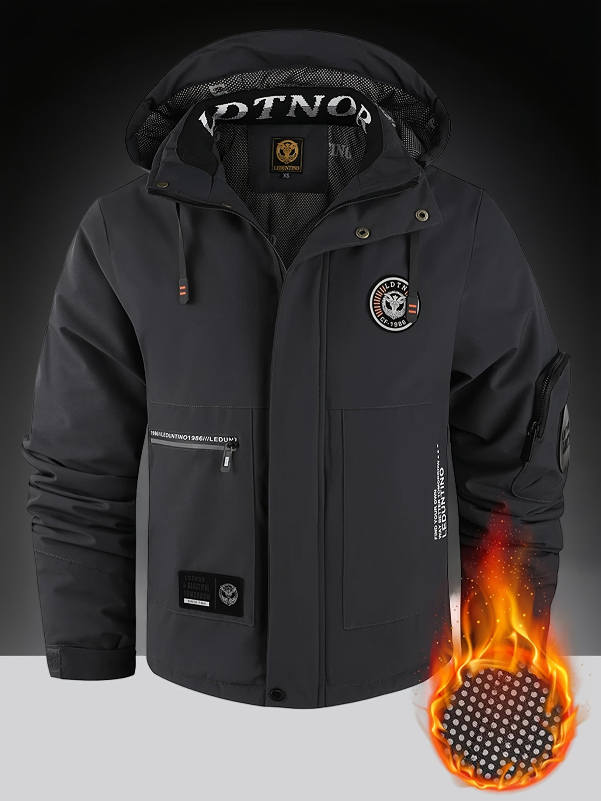 Veste pour homme, à capuche, blanc