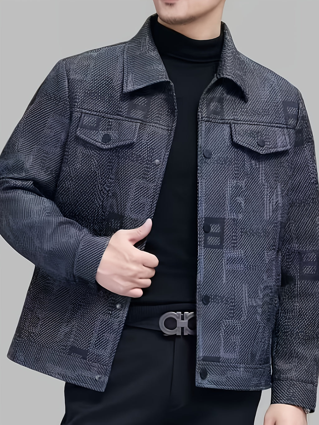 Veste court pour homme, à revers