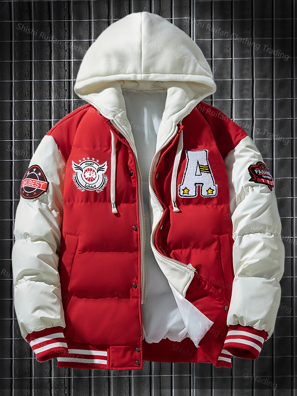 Veste long pour homme, à capuche, rouiller