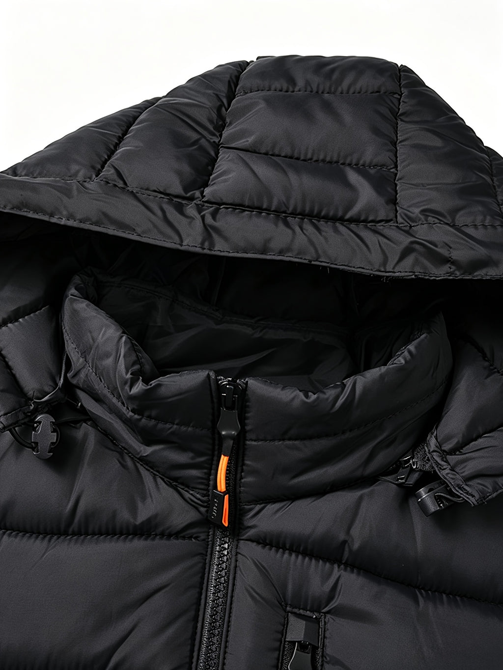 Veste matelassée pour homme, coupe-vent, à capuche, gris