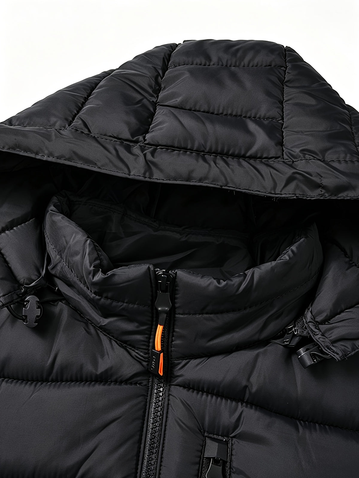 Veste matelassée pour homme, coupe-vent, à capuche, gris