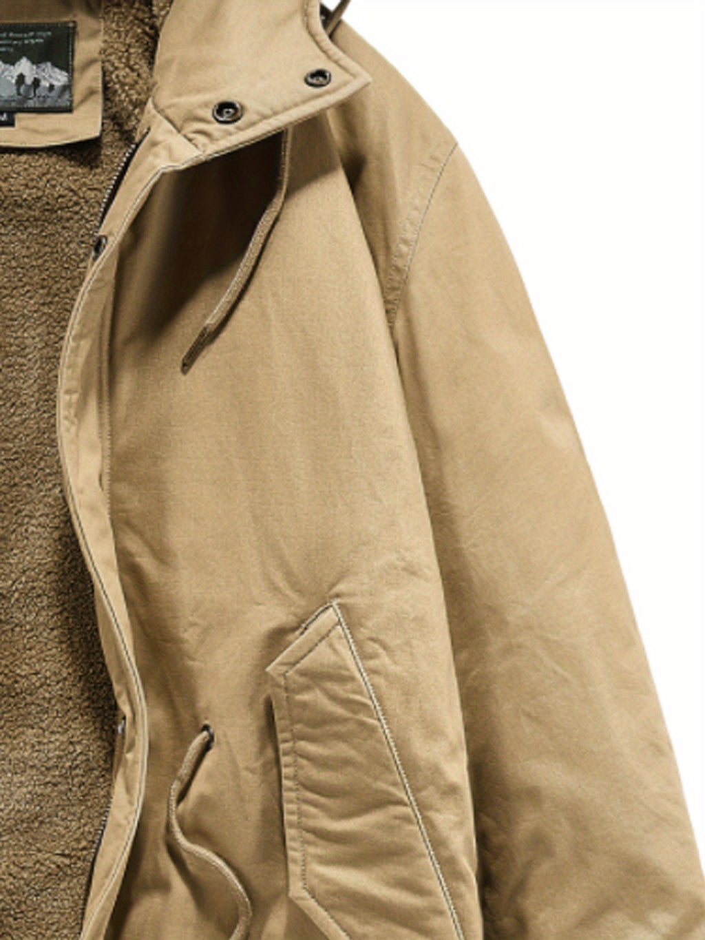 Manteau matelassé pour homme, à capuche, vert foncé
