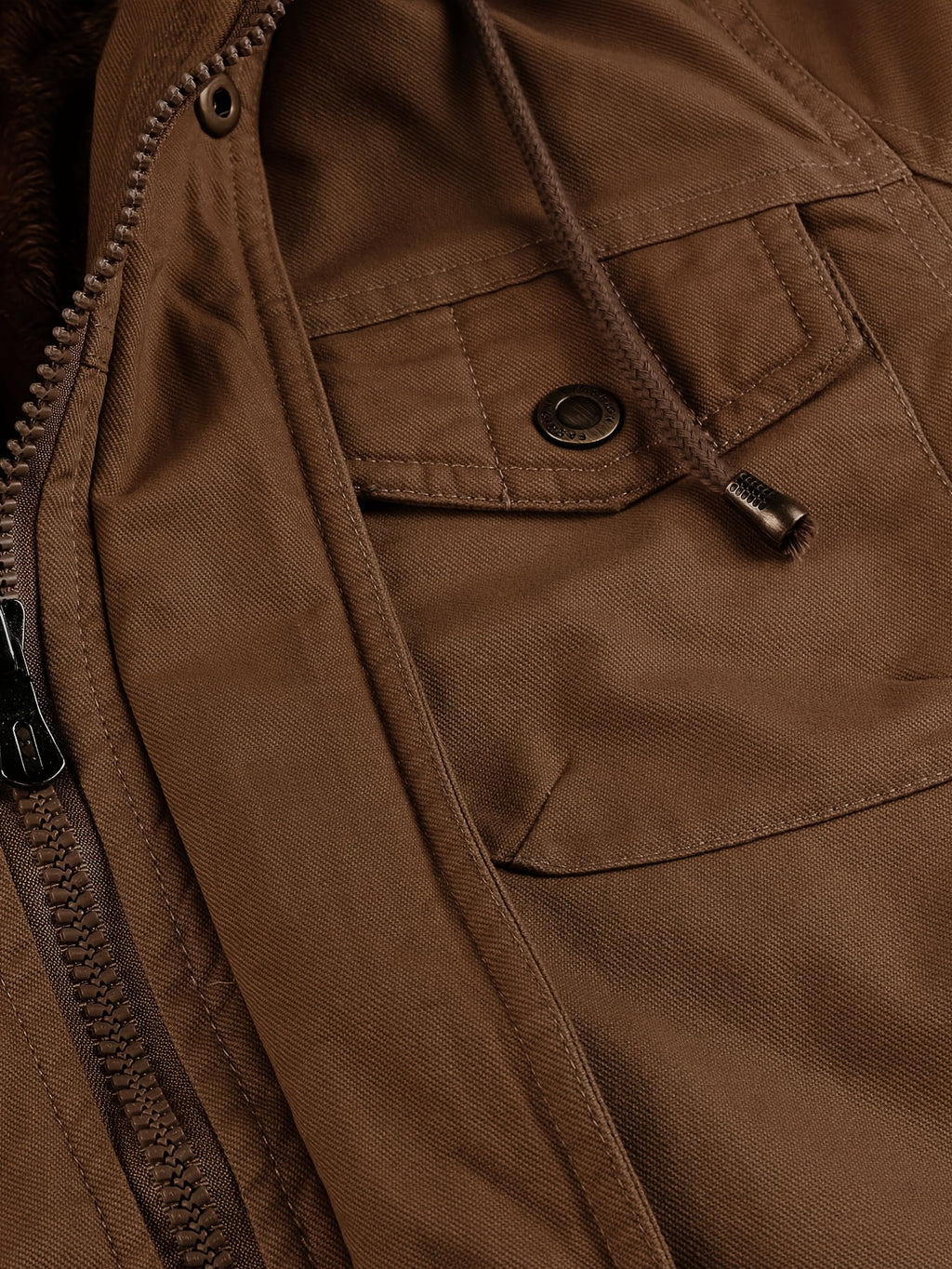 Veste mi-long pour homme, coupe-vent, à capuche