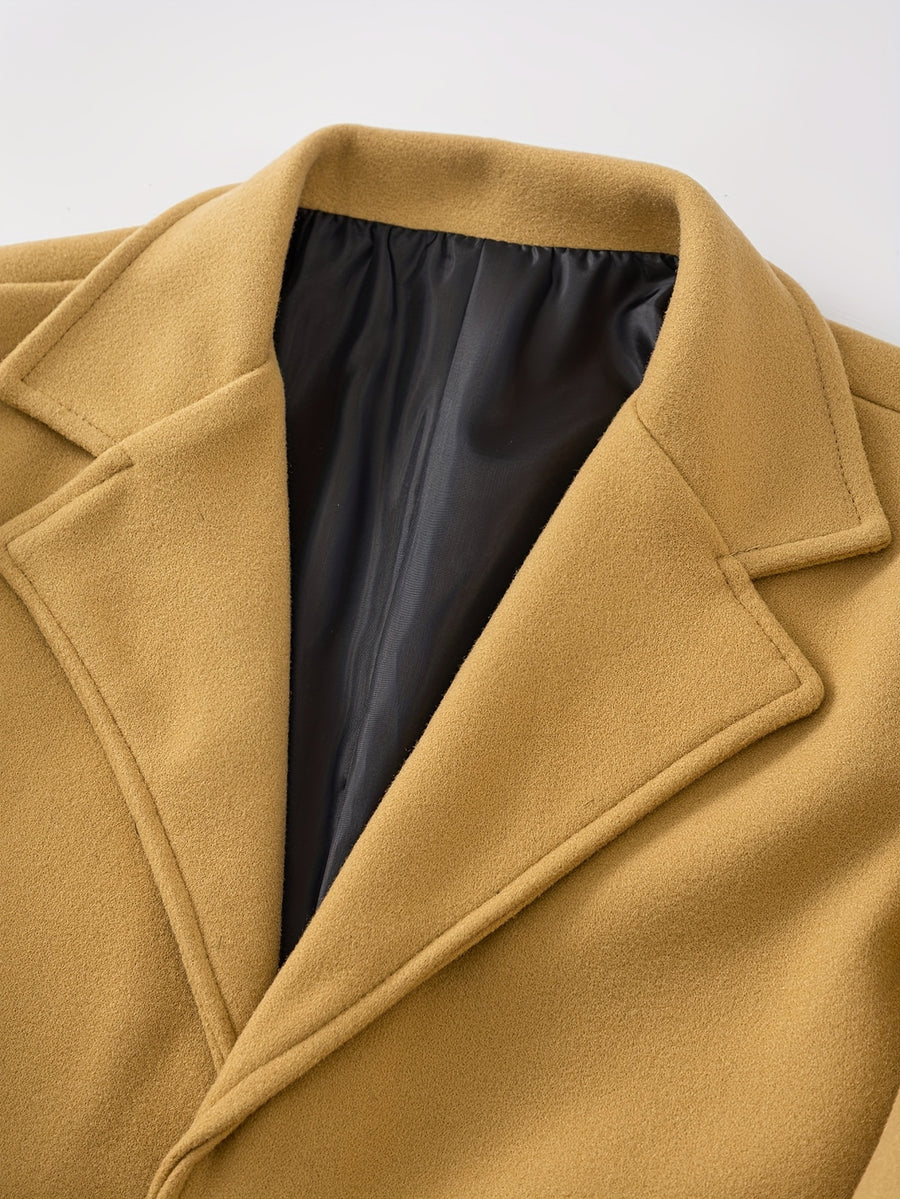 Trench long, à revers, gris argenté, détail du vêtement