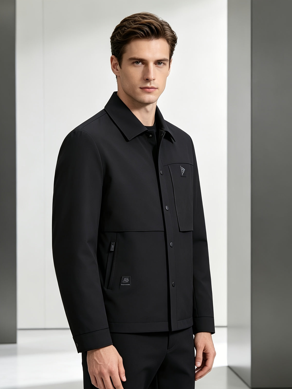 Veste matelassée pour homme, à revers