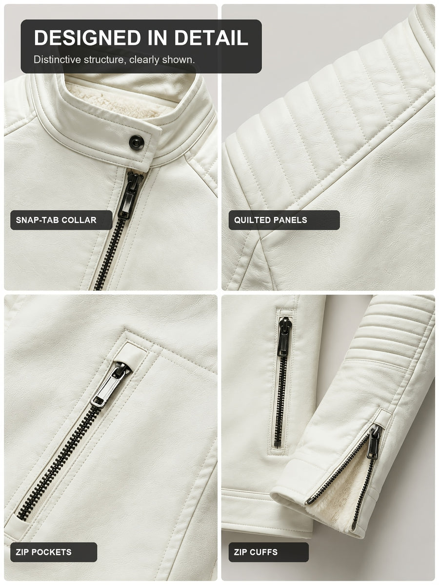 Veste Décontractée, une Pièce de Printemps/Hiver Élégante, avec un Design de Cardigan Zippé, un Col Montant et des Poches Zippées. Convient pour une Tenue Décontractée et les Soirées, Elle est Aussi Confortable pour le Cyclisme. Un Cadeau de No, photo 4