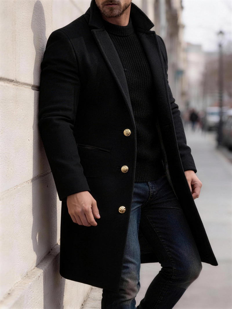 Manteau, à revers, kaki, détail du vêtement