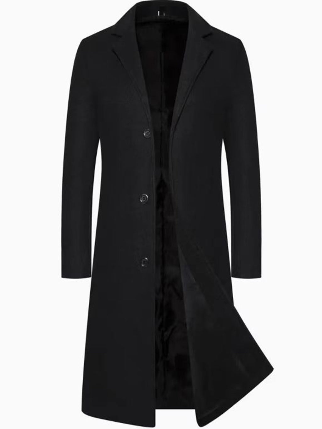 Trench long pour homme, à revers