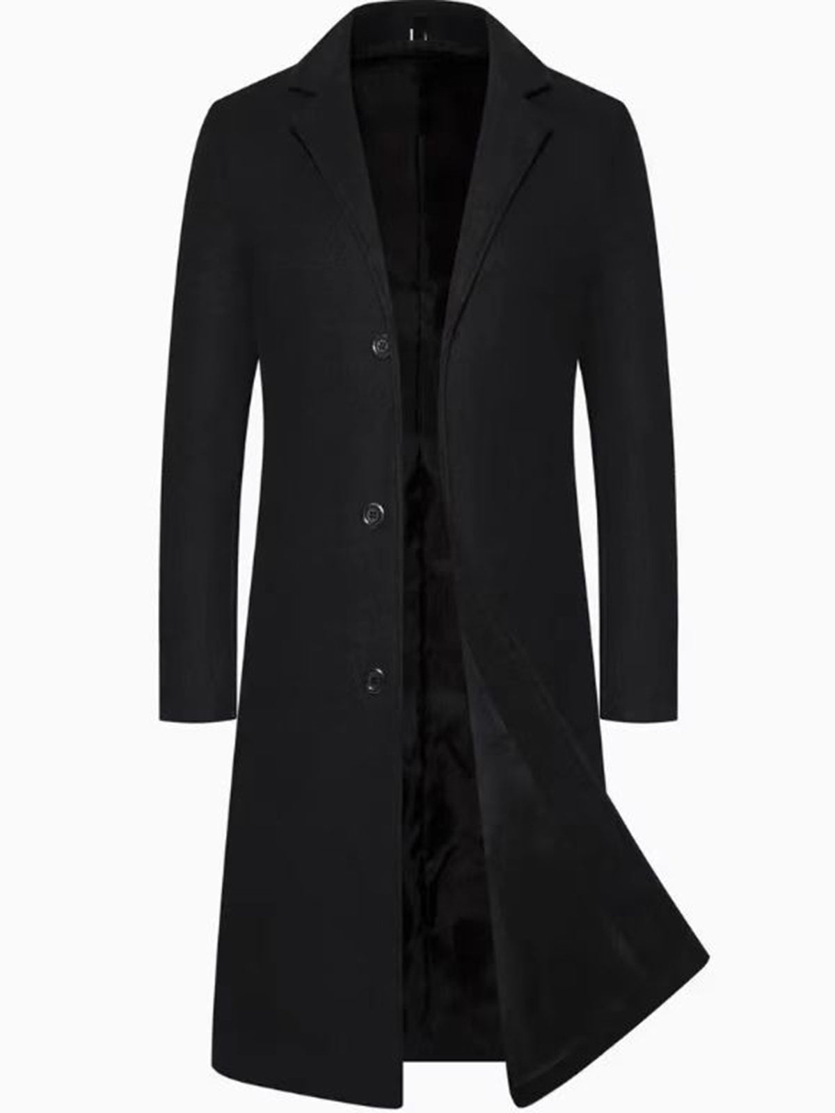 Trench long pour homme, à revers