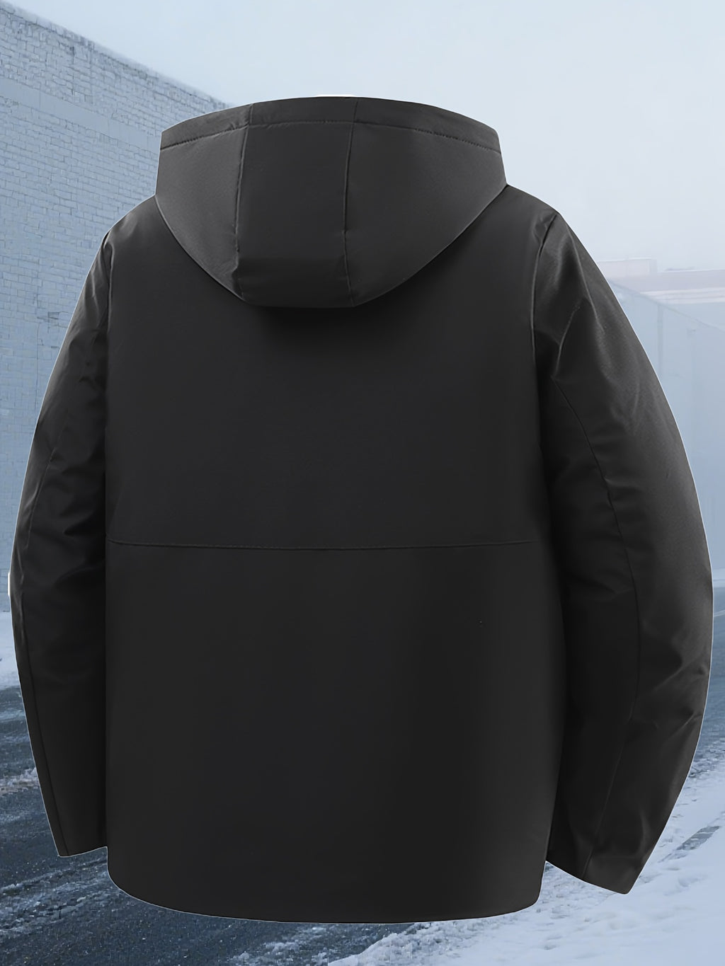 Parka matelassée pour homme, capuche amovible