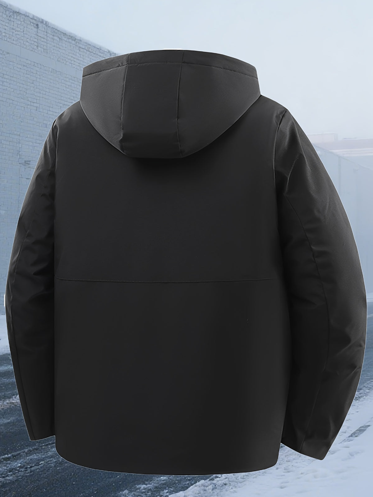 Parka matelassée pour homme, capuche amovible